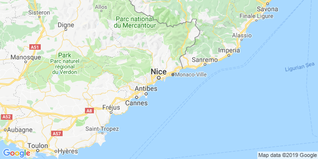 Localisation de Marathon Relais Caisse d'Epargne des Alpes-Maritimes Nice-Cannes 