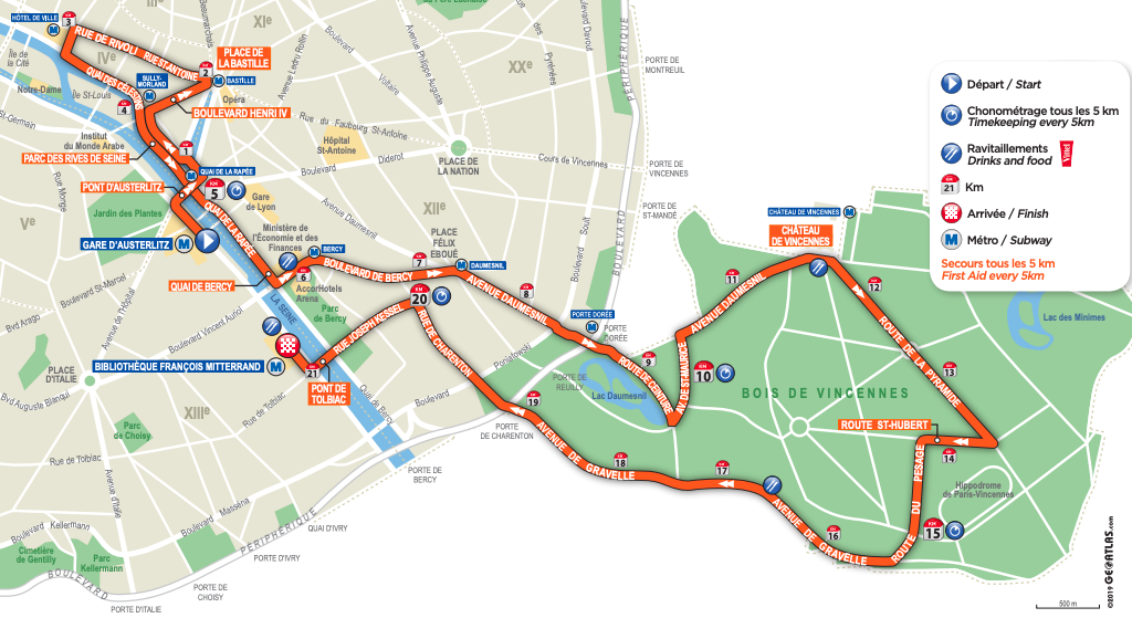 Semi-marathon de Paris 2019 : nouveau parcours