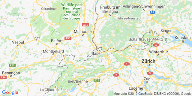 Localisation de 20 bornes de huningue