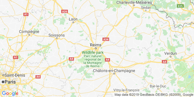 Localisation de Reims a toutes jambes
