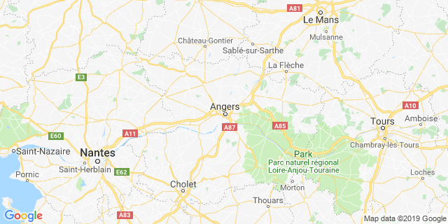 Localisation de 10km d'angers