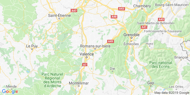 Localisation de Urban Trail Nocturne de Romas sur Isère