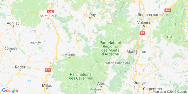 Localisation de Les foul&eacute;es du tanargue