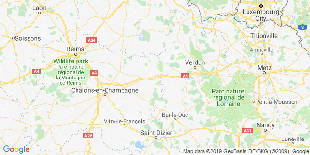 Localisation de Trail du pays d'argonne