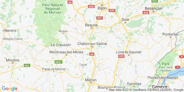 Localisation de 10 km de chalon sur saône