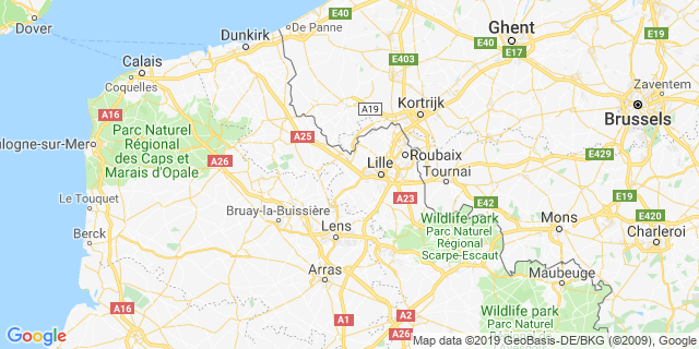 Localisation de Foulees de la communaute de communes de weppes