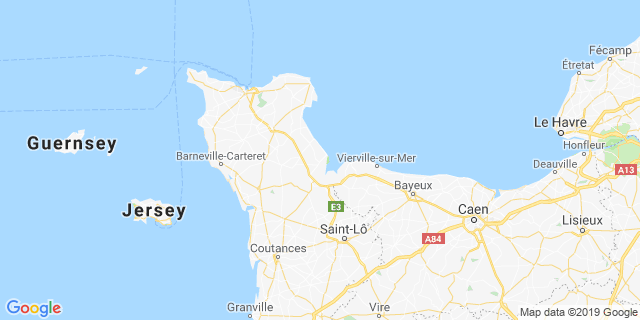 Localisation de Utah beach - ste marie du mont